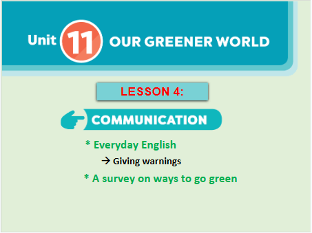 Giáo án điện tử Tiếng Anh 6 Global Success Unit 11 Communication | PPT Tiếng Anh 6