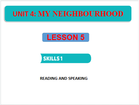 Giáo án điện tử Tiếng Anh 6 Global Success Unit 4 Skills 1 | PPT Tiếng Anh 6