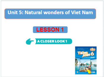Giáo án điện tử Tiếng Anh 6 Global Success Unit 5 A Closer Look 1 | PPT Tiếng Anh 6
