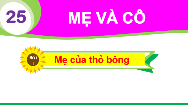 Giáo án điện tử Bài 1: Mẹ của thỏ bông lớp 1 | PPT Tiếng Việt lớp 1 Chân trời sáng tạo