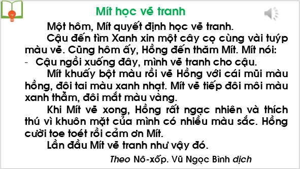 Giáo án điện tử Bài 1: Mít học vẽ tranh lớp 1 | PPT Tiếng Việt lớp 1 Chân trời sáng tạo