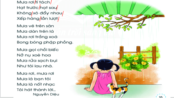 Giáo án điện tử Bài 1: Mưa lớp 1 | PPT Tiếng Việt lớp 1 Chân trời sáng tạo