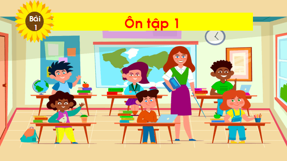 Giáo án điện tử Bài 1: Ôn tập 1 (Học kì 2) lớp 1 | PPT Tiếng Việt lớp 1 Chân trời sáng tạo