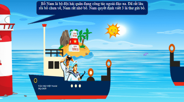Giáo án điện tử Bài 2: Thư gửi bố ngoài đảo lớp 1 | PPT Tiếng Việt lớp 1 Chân trời sáng tạo