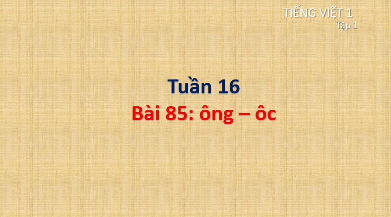 Giáo án điện tử ông, ốc lớp 1 | PPT Tiếng Việt lớp 1 Cánh diều