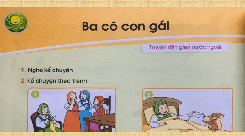 Giáo án điện tử Ba cô con gái lớp 1 | PPT Tiếng Việt lớp 1 Cánh diều