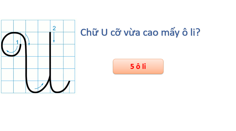 Giáo án điện tử Tô chữ hoa U, Ư lớp 1 | PPT Tiếng Việt lớp 1 Cánh diều