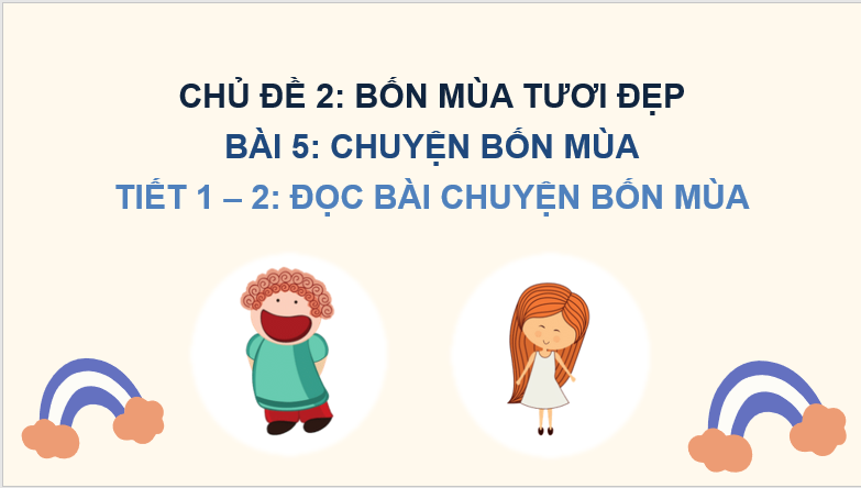 Giáo án điện tử Chuyện bốn mùa lớp 2 | PPT Tiếng Việt lớp 2 Chân trời sáng tạo