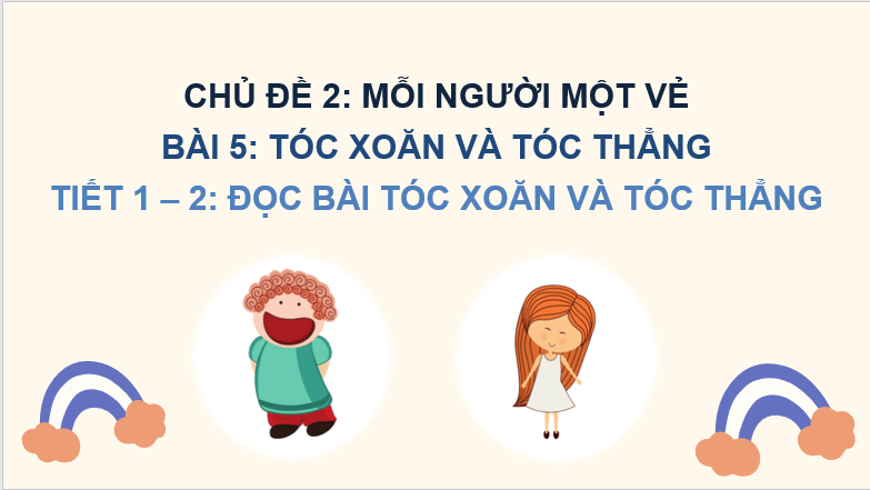 Giáo án điện tử Tóc xoăn và tóc thẳng lớp 2 | PPT Tiếng Việt lớp 2 Chân trời sáng tạo