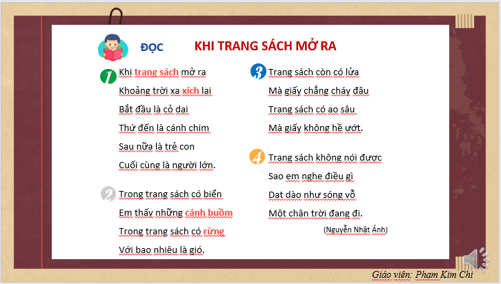 Giáo án điện tử Khi trang sách mở ra lớp 2 | PPT Tiếng Việt lớp 2 Kết nối tri thức