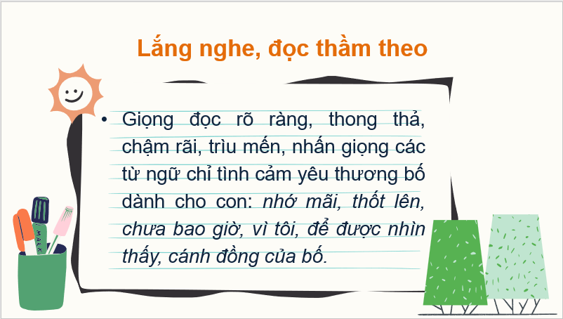 Giáo án điện tử Cánh đồng của bố lớp 2 | PPT Tiếng Việt lớp 2 Chân trời sáng tạo