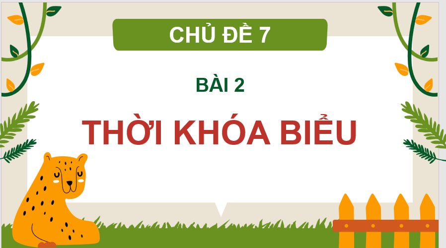 Giáo án điện tử Thời khóa biểu lớp 2 | PPT Tiếng Việt lớp 2 Chân trời sáng tạo