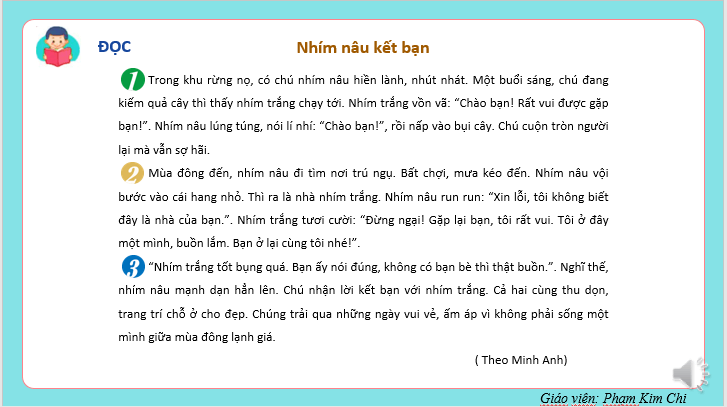 Giáo án điện tử Nhím nâu và kết bạn lớp 2 | PPT Tiếng Việt lớp 2 Kết nối tri thức