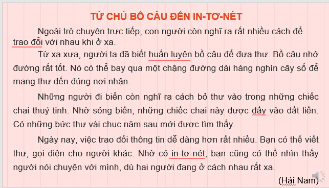 Giáo án điện tử Từ chối bồ cấu đi in-tơ-nét lớp 2 | PPT Tiếng Việt lớp 2 Kết nối tri thức