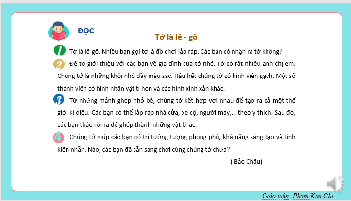 Giáo án điện tử Tớ là lê-gô lớp 2 | PPT Tiếng Việt lớp 2 Kết nối tri thức