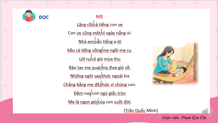 Giáo án điện tử Mẹ lớp 2 | PPT Tiếng Việt lớp 2 Kết nối tri thức