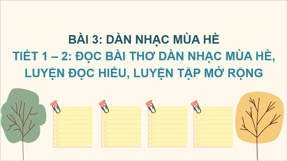 Giáo án điện tử Dàn nhạc mùa hè lớp 2 | PPT Tiếng Việt lớp 2 Chân trời sáng tạo