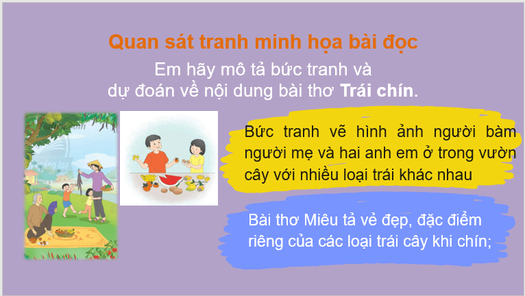 Giáo án điện tử Trái chín lớp 2 | PPT Tiếng Việt lớp 2 Chân trời sáng tạo