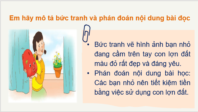 Giáo án điện tử Con lợn đất lớp 2 | PPT Tiếng Việt lớp 2 Chân trời sáng tạo