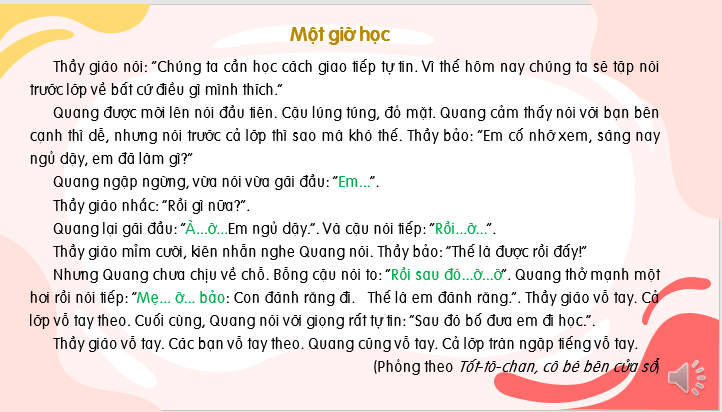 Giáo án điện tử Một giờ học lớp 2 | PPT Tiếng Việt lớp 2 Kết nối tri thức