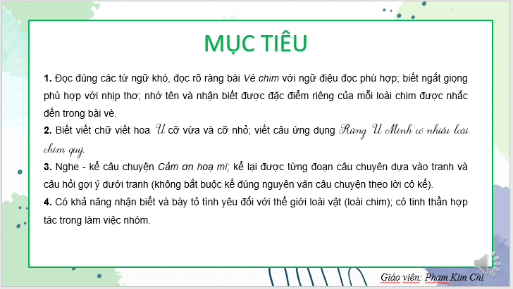 Giáo án điện tử Vè chim lớp 2 | PPT Tiếng Việt lớp 2 Kết nối tri thức