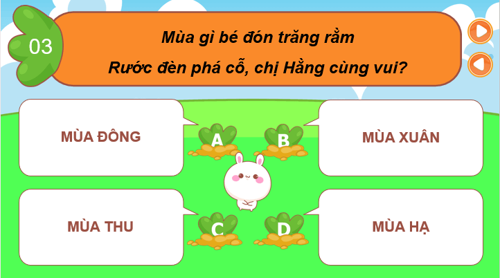 Giáo án điện tử Chuyện bốn mùa lớp 2 | PPT Tiếng Việt lớp 2 Cánh diều