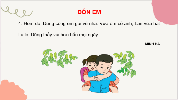 Giáo án điện tử Đón em lớp 2 | PPT Tiếng Việt lớp 2 Cánh diều