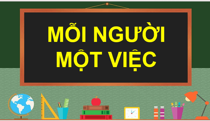 Giáo án điện tử Mỗi người một việc lớp 2 | PPT Tiếng Việt lớp 2 Cánh diều