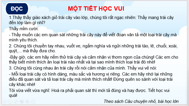 Giáo án điện tử Một tiết học vui lớp 2 | PPT Tiếng Việt lớp 2 Cánh diều