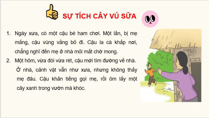 Giáo án điện tử Sự tích cây vú sữa lớp 2 | PPT Tiếng Việt lớp 2 Cánh diều