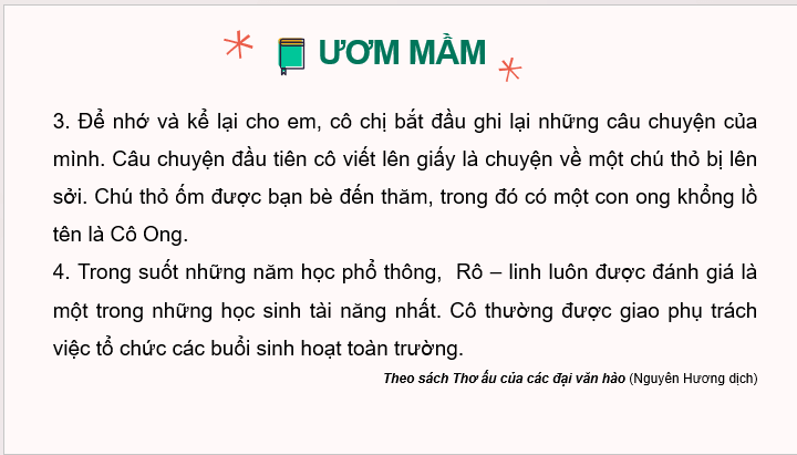 Giáo án điện tử Ươm mầm lớp 2 | PPT Tiếng Việt lớp 2 Cánh diều