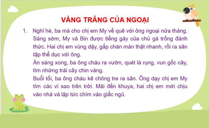 Giáo án điện tử Vầng trăng của ngoại lớp 2 | PPT Tiếng Việt lớp 2 Cánh diều