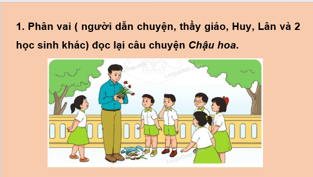 Giáo án điện tử Kể chuyện đã học Chậu hoa lớp 2 | PPT Tiếng Việt lớp 2 Cánh diều