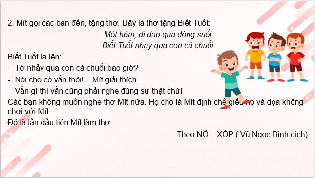 Giáo án điện tử Kể chuyện đã học Mít làm thơ lớp 2 | PPT Tiếng Việt lớp 2 Cánh diều