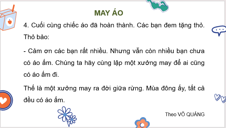 Giáo án điện tử Kể lại chuyện may áo lớp 2 | PPT Tiếng Việt lớp 2 Cánh diều