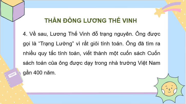 Giáo án điện tử Kể lại chuyện thần đồng lương thế vinh lớp 2 | PPT Tiếng Việt lớp 2 Cánh diều