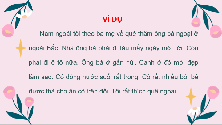 Giáo án điện tử Kể lại một lần em được về quê chơi lớp 2 | PPT Tiếng Việt lớp 2 Cánh diều