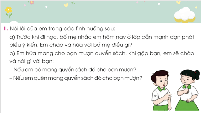 Giáo án điện tử Nói lời chào, lời chia tay. Giới thiệu về trường em lớp 2 | PPT Tiếng Việt lớp 2 Cánh diều