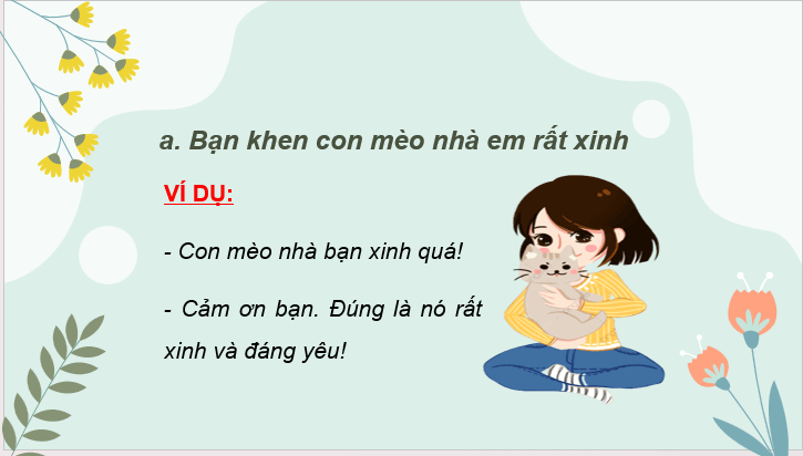 Giáo án điện tử Nói và đáp lại lời khen lời an ủi lớp 2 | PPT Tiếng Việt lớp 2 Cánh diều