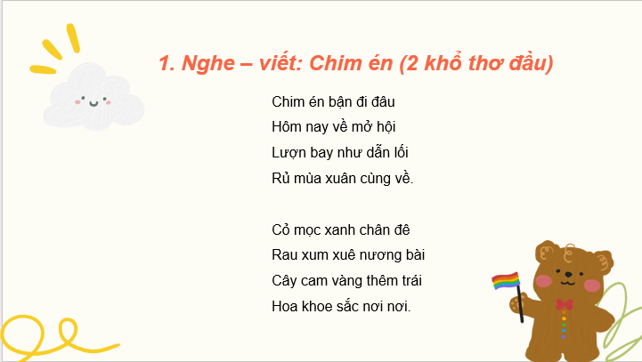 Giáo án điện tử Viết trang 40 lớp 2 | PPT Tiếng Việt lớp 2 Cánh diều