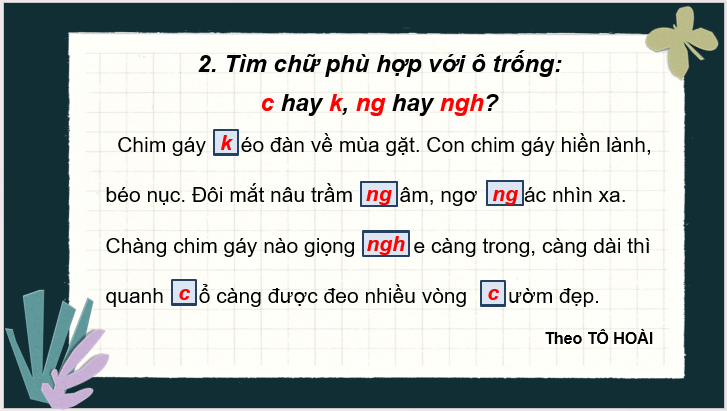 Giáo án điện tử Viết trang 48 lớp 2 | PPT Tiếng Việt lớp 2 Cánh diều