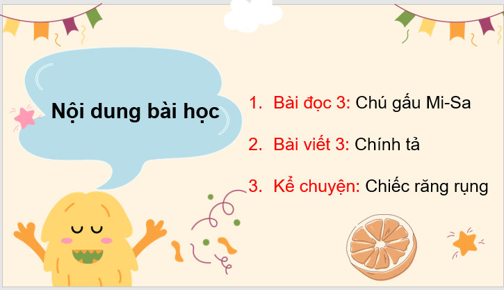 Giáo án điện tử Chú gấu Mi-sa lớp 3 | PPT Tiếng Việt lớp 3 Cánh diều