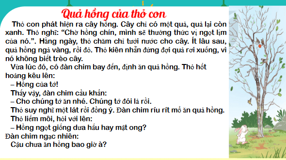 Giáo án điện tử Quả hồng của thỏ con trang 44, 45 Tập 2 lớp 3 | PPT Tiếng Việt lớp 3 Kết nối tri thức