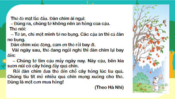 Giáo án điện tử Quả hồng của thỏ con trang 44, 45 Tập 2 lớp 3 | PPT Tiếng Việt lớp 3 Kết nối tri thức