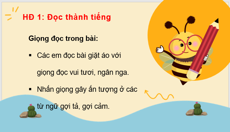 Giáo án điện tử Giặt áo lớp 3 | PPT Tiếng Việt lớp 3 Cánh diều