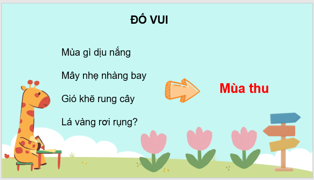 Giáo án điện tử Mùa thu của em lớp 3 | PPT Tiếng Việt lớp 3 Cánh diều