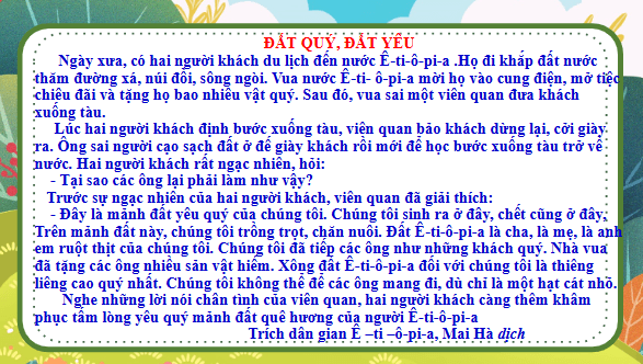 Giáo án điện tử Kể chuyện Đất quý, đất yêu trang 113 Tập 2 lớp 3 | PPT Tiếng Việt lớp 3 Kết nối tri thức