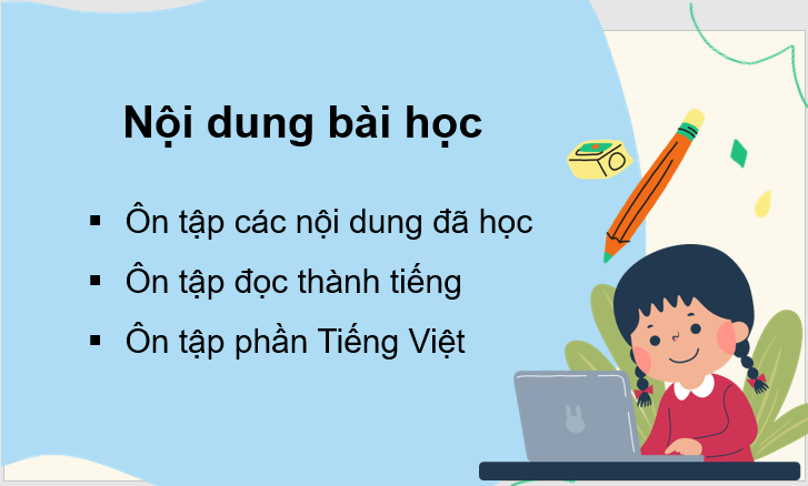 Giáo án điện tử Ôn tập giữa học kì 1 lớp 3 | PPT Tiếng Việt lớp 3 Cánh diều