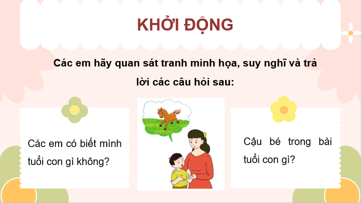 Giáo án điện tử Tuổi Ngựa lớp 4 | PPT Tiếng Việt lớp 4 Cánh diều