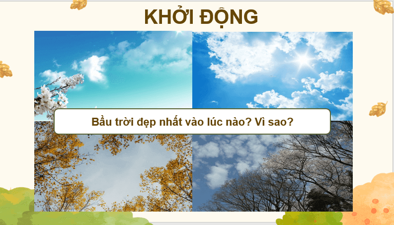 Giáo án điện tử Bầu trời mùa thu lớp 4 | PPT Tiếng Việt lớp 4 Kết nối tri thức